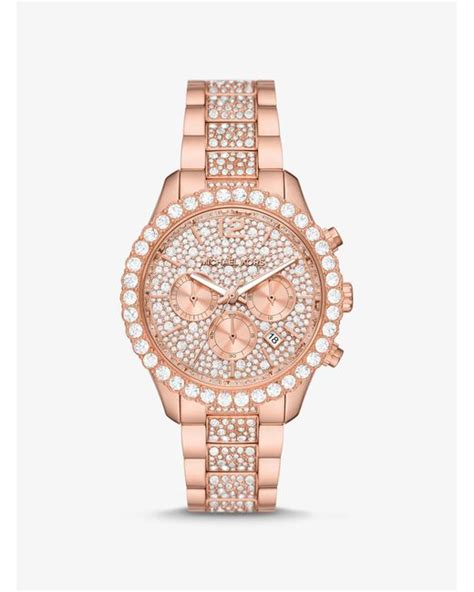 michael kors layton pave watch|Oversized Layton Pavé Rose Gold.